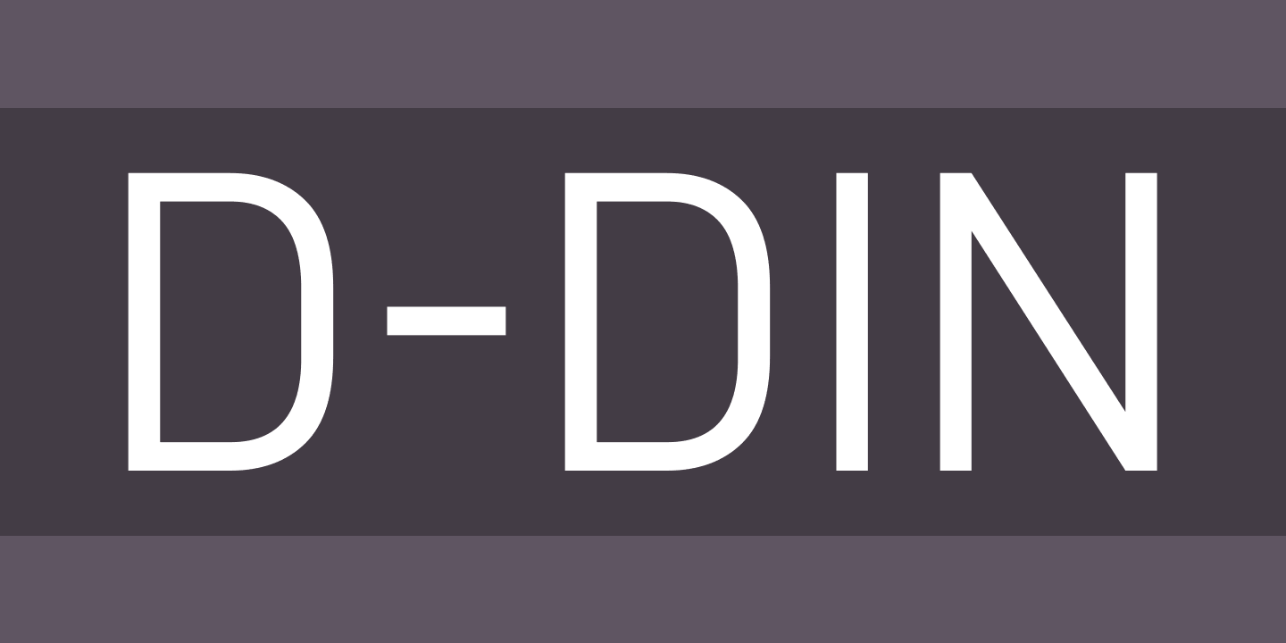 D-DIN Expanded Regular Font preview